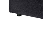 Corner Sofa Bed NASSJO Faux Linen Black 3 Seater Right Hand